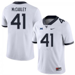 Men's West Virginia Mountaineers NCAA #41 Jax McCauley White Authentic Nike Stitched College Football Jersey PA15F17ZA